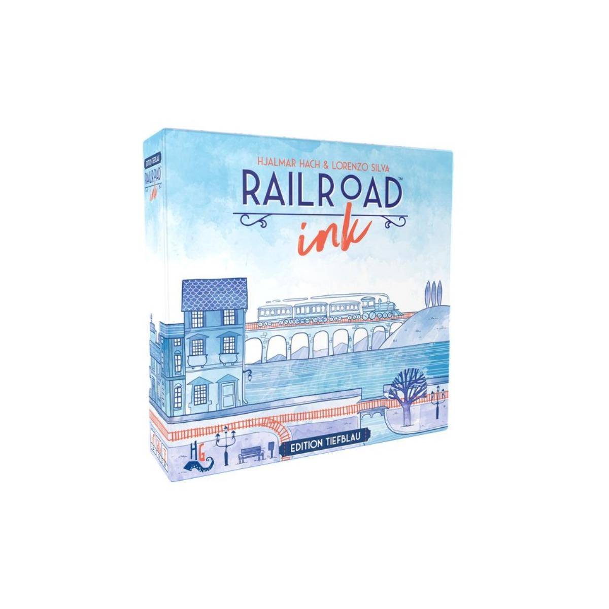HR014 - Railroad Ink: Edition Tiefblau, Würfelspiel, 1-6 Spieler, ab 8 Jahren (DE-Ausgabe)