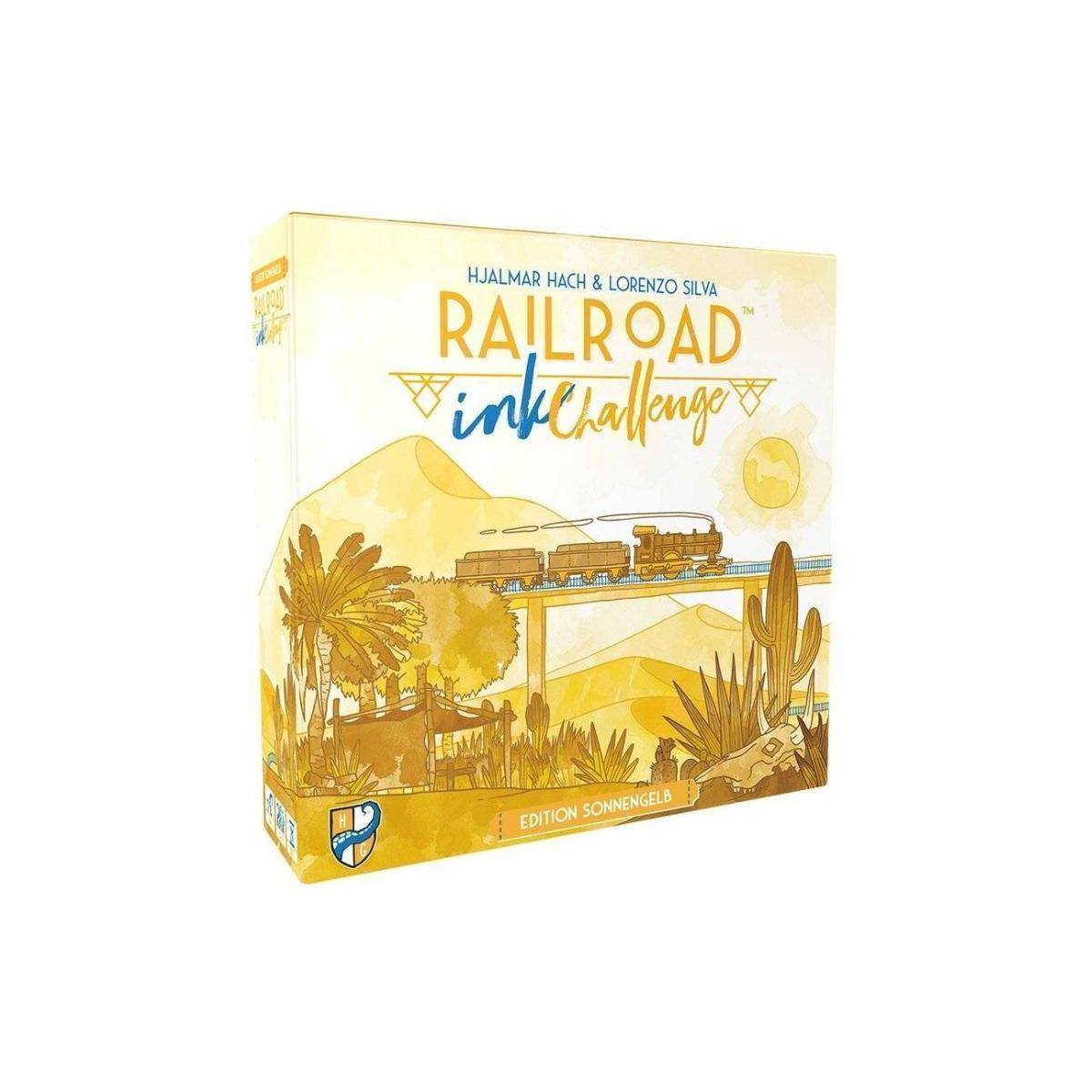 HRG070085 - Railroad Ink: Edition Edition Sonnengelb, Würfelspiel, 1-4 Spieler, ab 8 Jahren (DE-Ausgabe)