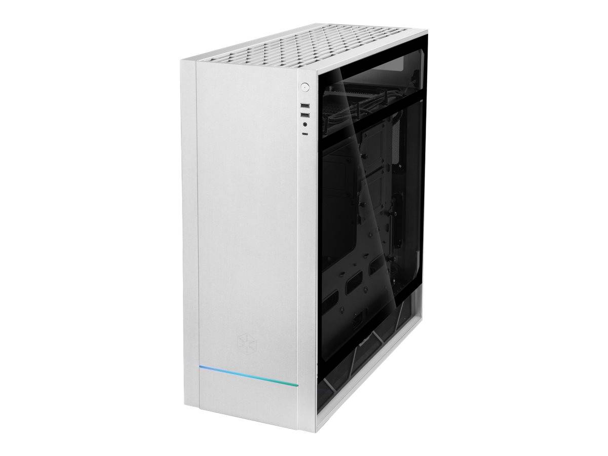 SilverStone ALTA F1 - Tower - ATX - Seitenteil mit Fenster (gehärtetes Glas) - keine Spannungsversorgung (ATX / PS/2) - Silber, Hartglas