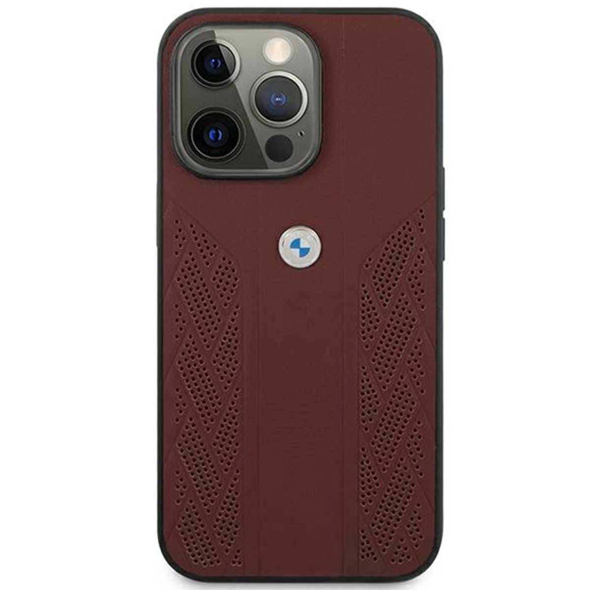 BMW Curve Perforate Serie Apple iPhone 13 Pro Max Hard Case Cover Schutzhülle Rot