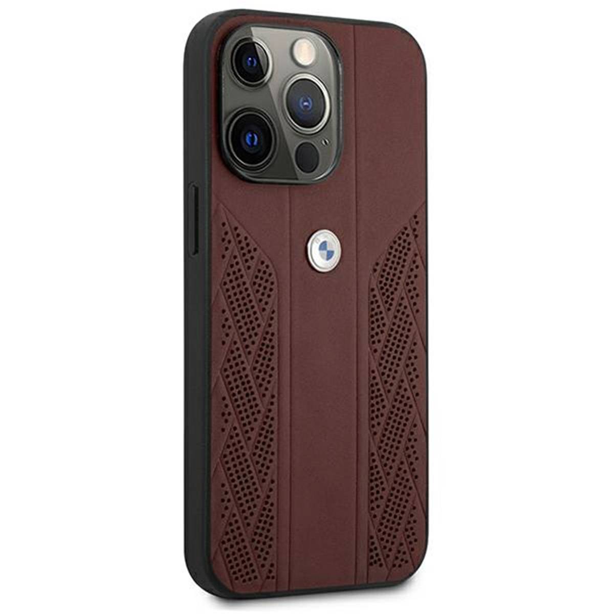 BMW Curve Perforate Serie Apple iPhone 13 Pro Hard Case Cover Schutzhülle Rot