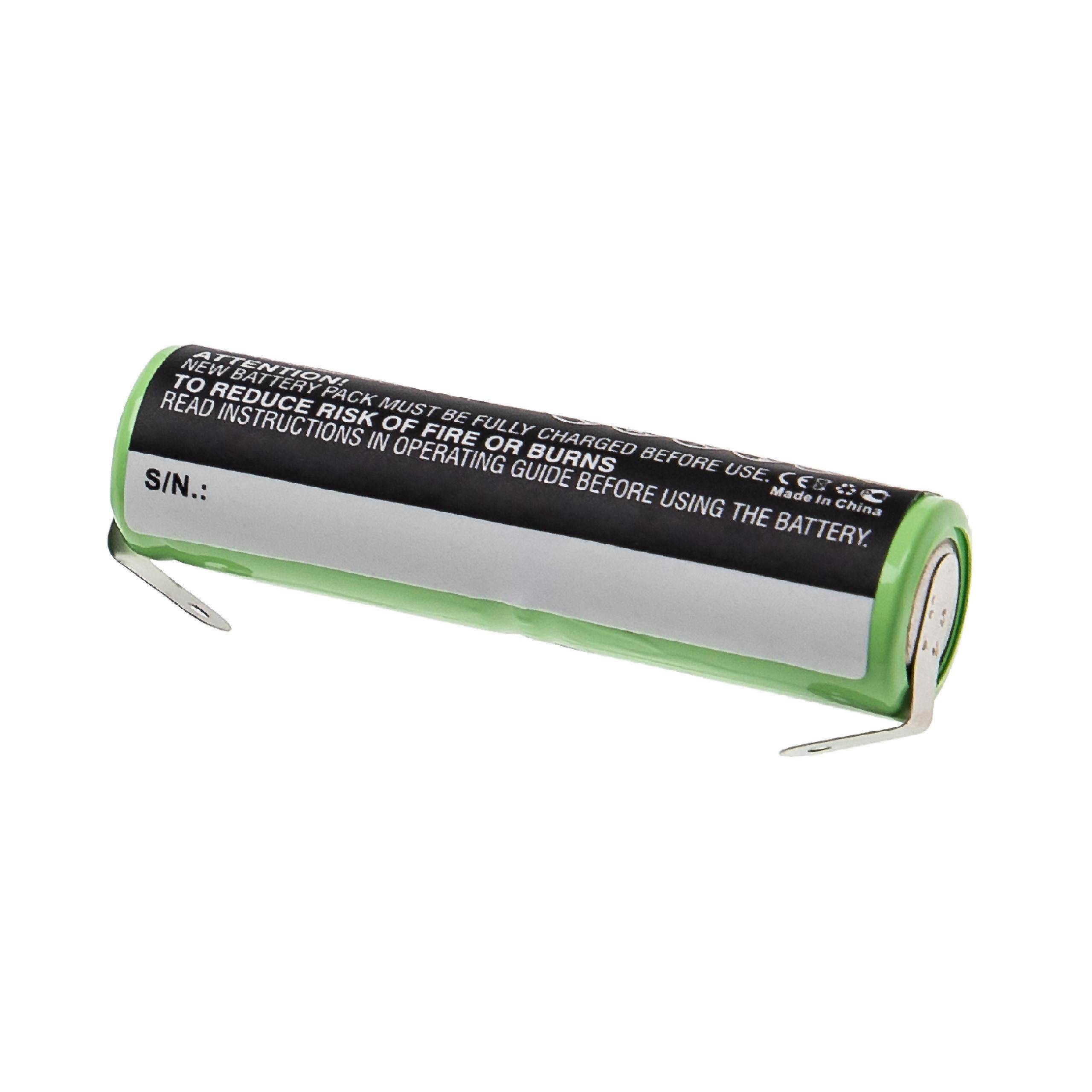 vhbw Akku Ersatz für Omron GP75AAH2A1H für elektrische Zahnbürste (600mAh, 2,4V, NiMH)