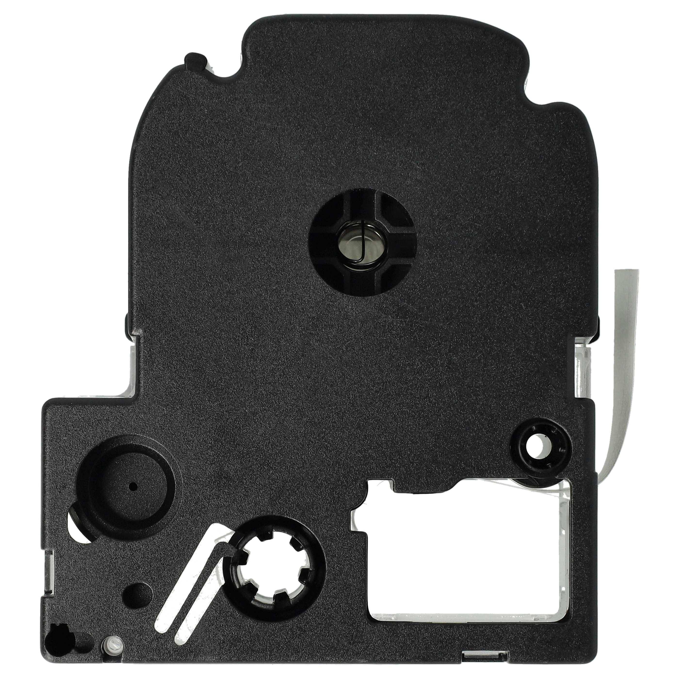 vhbw Schriftband-Kassette Ersatz für KingJim ST12SW für Etiketten-Drucker 8m x 12mm Weiß auf Transparent