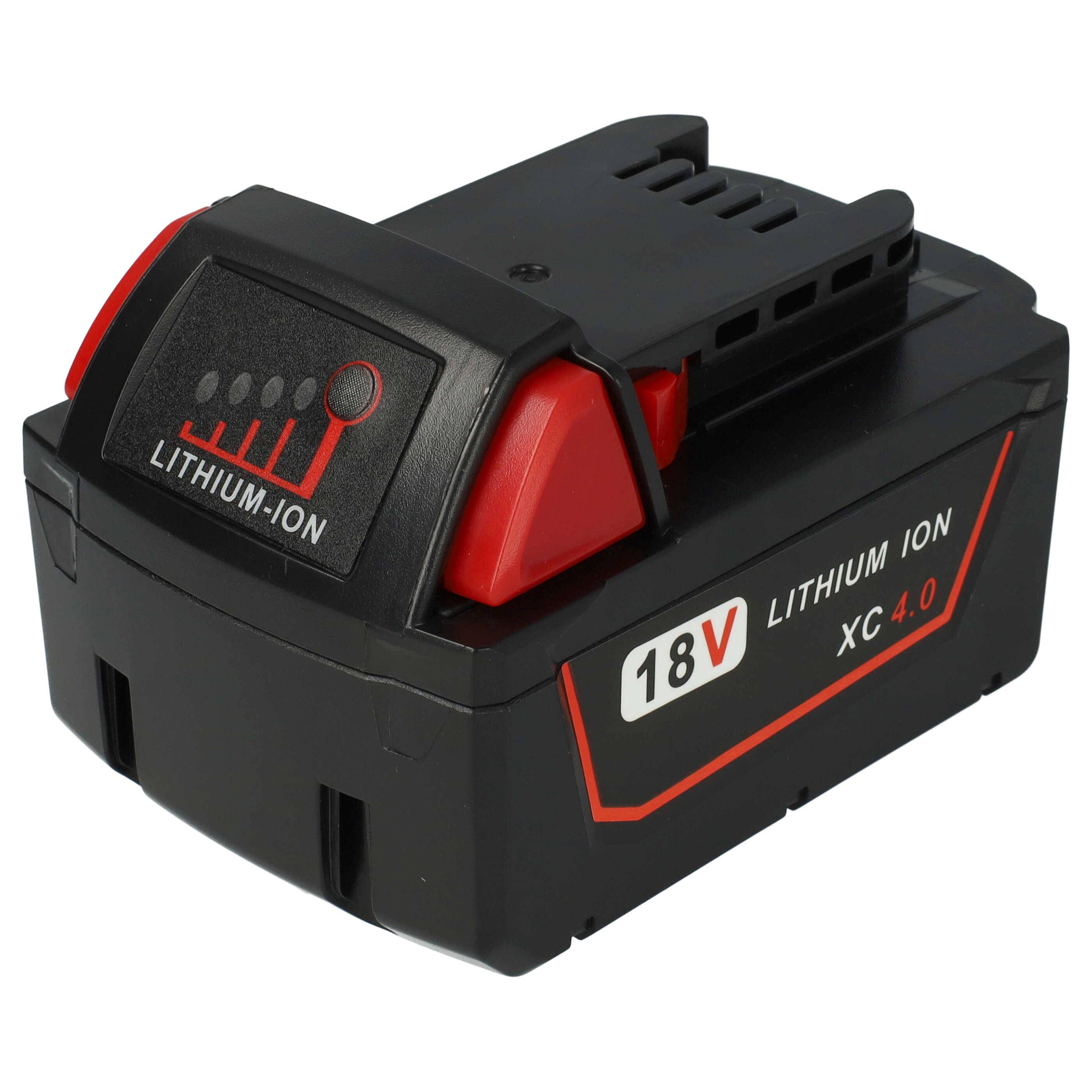 vhbw 1x Akku kompatibel mit Milwaukee M18 BH-0, BH, BDD-402C, BID-402C, BID-202C, BID-0, BID, BH-402C Werkzeug (4000 mAh, Li-Ion, 18 V)