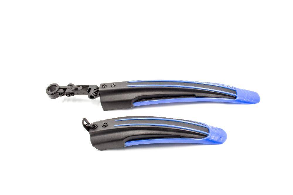 vhbw Fahrrad-Schutzblech Set schwarz / blau kompatibel mit 24" und 26" Mountainbike, Fahrrad