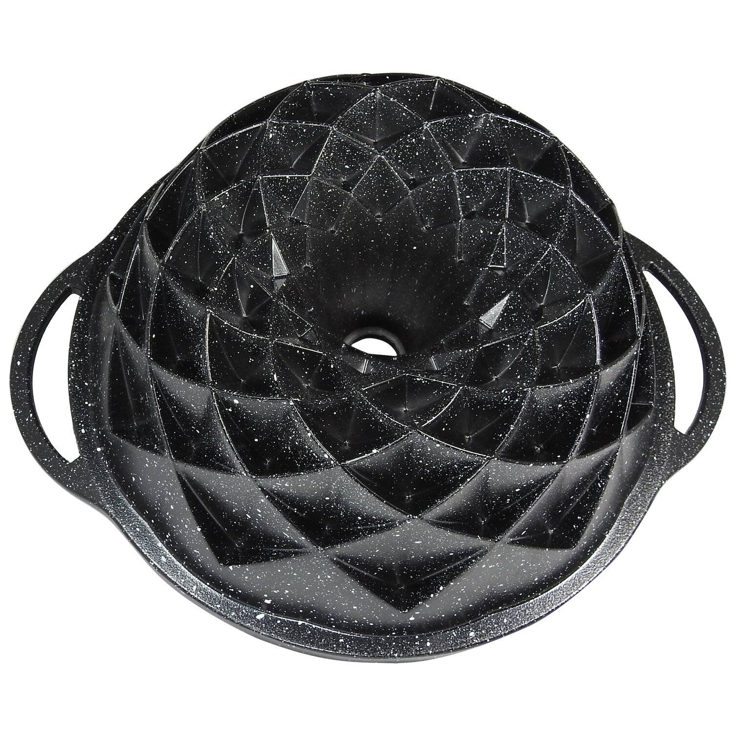 Zellerfeld Design Kuchenform Backform Ø24cm aus hochwertigem antihaftbeschichtetem Aluguss Kuchen Form Schwarz Motiv 1