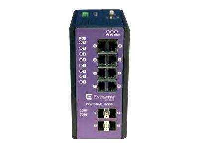 Extreme Networks ExtremeSwitching Industrial Ethernet Switches ISW 8GBP,4-SFP - Switch - managed - 8 x 10/100/1000 (PoE+)