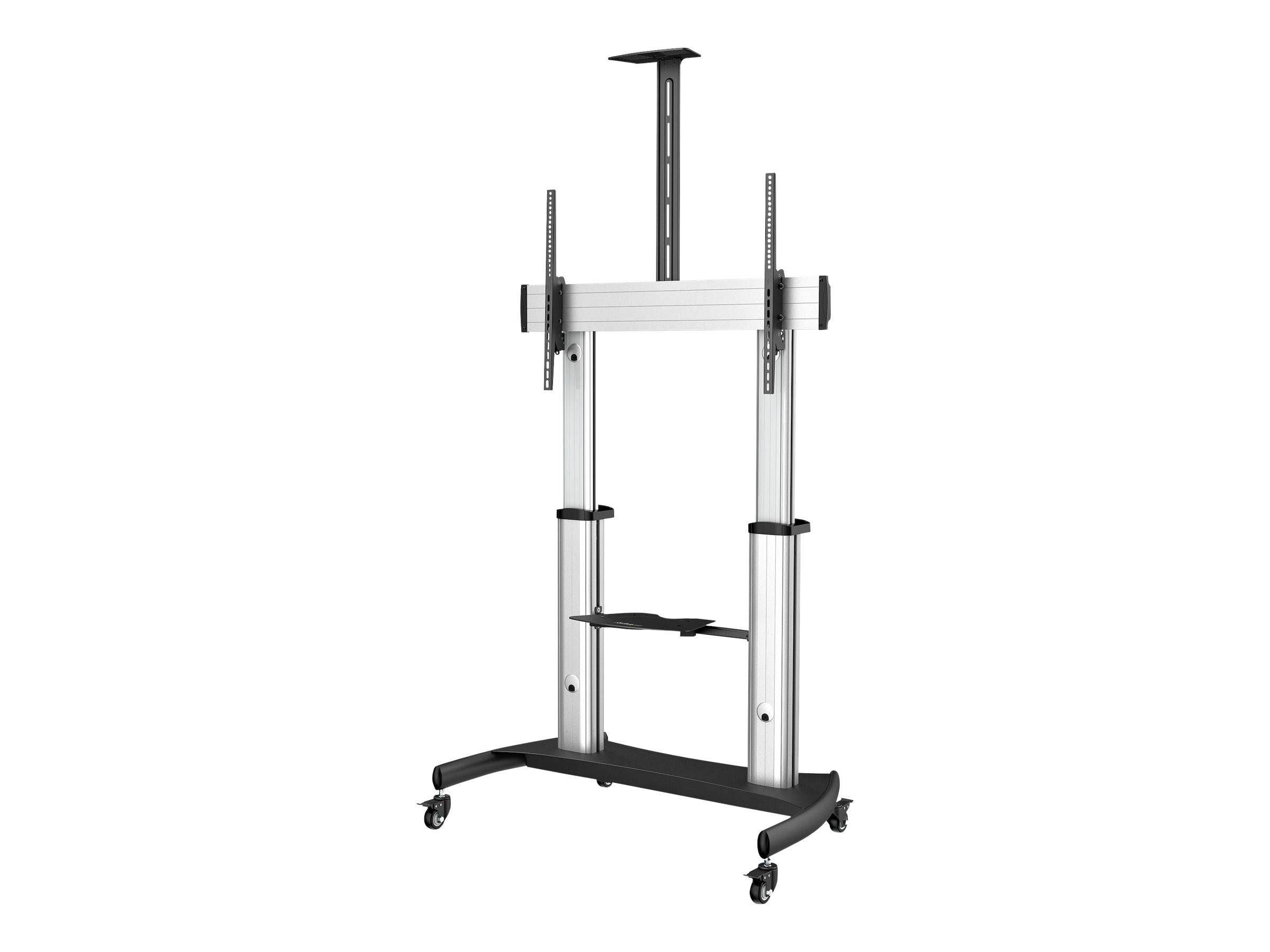 StarTech.com TV-Wagen - Fernsehständer mit Rollen für 60-100 Zoll-Displays (100kg)