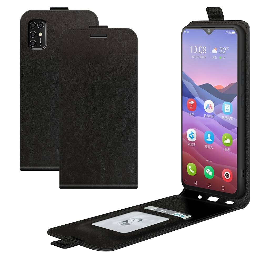 Fliptasche Premium Schwarz für ZTE Blade V2020 Smart Hülle Case Cover Schutz Zubehör Etui Neu