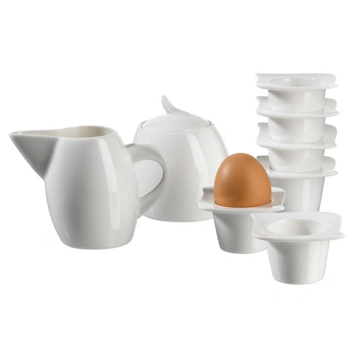 Mäser 922224 La Musica 6 Eierbecher, Zuckerdose, Milchgießer, elfenbein, 8-teilig (1 Set) Mäser 922224 La Musica 6 Eierbecher, Zuckerdose, Milchgießer, elfenbein, 8-teilig (1 Set)
