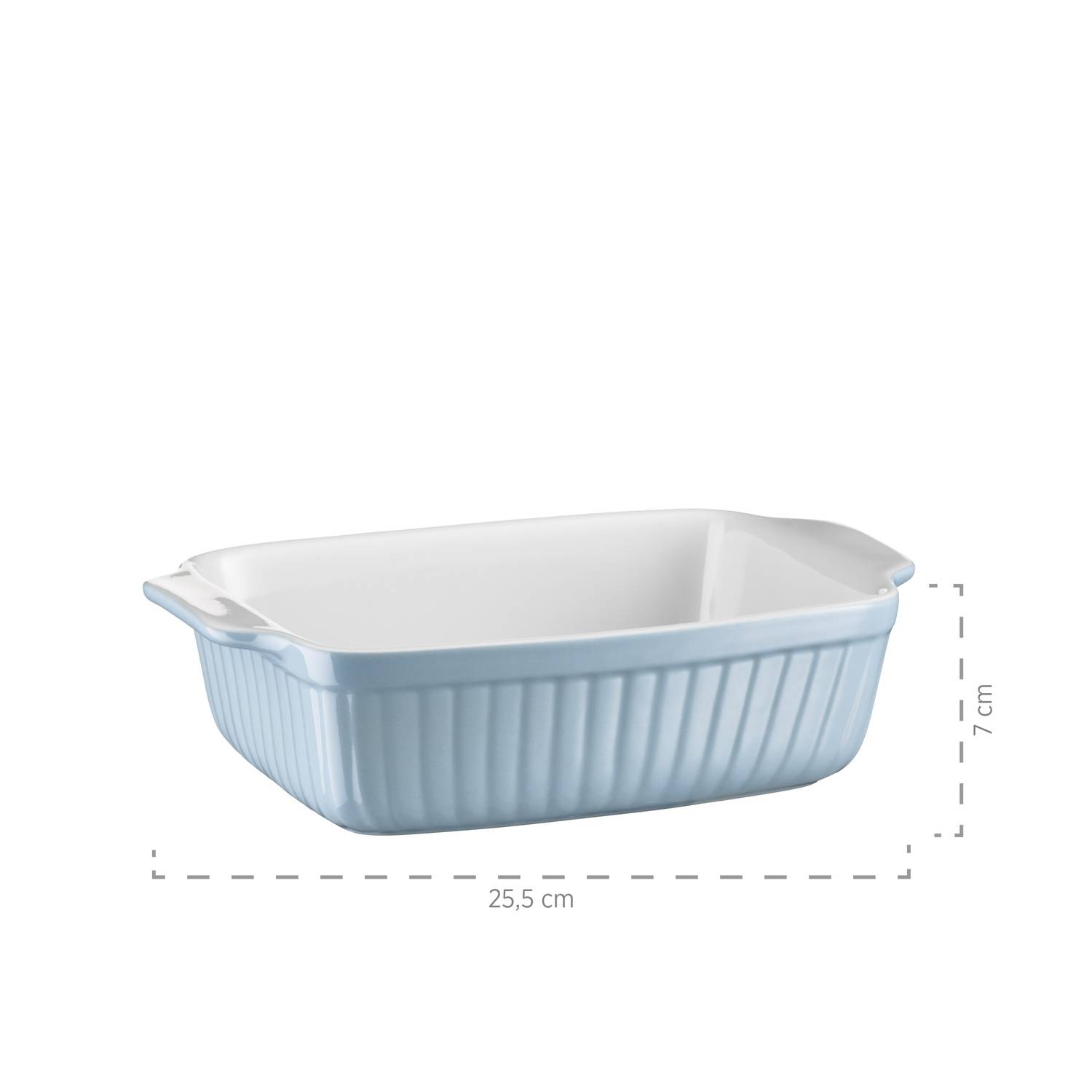 Mäser 931135 Kitchen Time Auflaufform-Set, 33 x 8 cm + 25,5 x 7 cm, rechteckig, hellblau/weiß, 2-teilig (1 Set)
