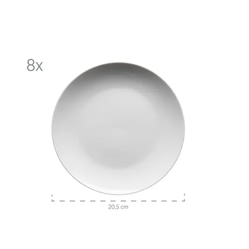 Mäser 931610 Kombiservice Barca für 8 Personen, Porzellan, weiß (1 Set, 68-teilig) Mäser 931610 Kombiservice Barca für 8 Personen, Porzellan, weiß (1 Set, 68-teilig)