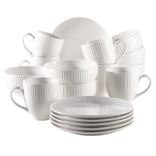 Mäser 931462 Frühstücksset Dalia für 6 Personen, Porzellan, weiß (1 Set, 18-teilig) Mäser 931462 Frühstücksset Dalia für 6 Personen, Porzellan, weiß (1 Set, 18-teilig)