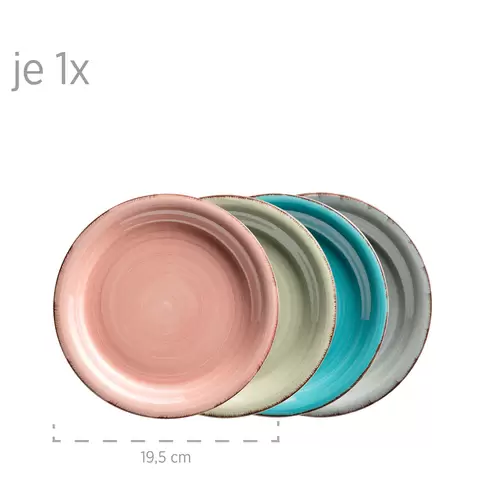 Mäser 931604 Kombiservice Lumaca für 4 Personen, Steingut, blau/grün/türkis (1 Set, 16-teilig) Mäser 931604 Kombiservice Lumaca für 4 Personen, Steingut, blau/grün/türkis (1 Set, 16-teilig)