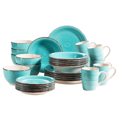 Mäser 931614 Kombiservice Lumaca für 6 Personen, Steingut, türkis (1 Set, 30-teilig) Mäser 931614 Kombiservice Lumaca für 6 Personen, Steingut, türkis (1 Set, 30-teilig)