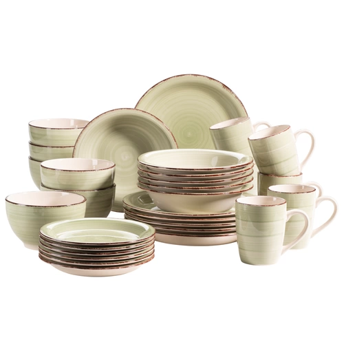 Mäser 931616 Kombiservice Lumaca für 6 Personen, Steingut, grün (1 Set, 30-teilig) Mäser 931616 Kombiservice Lumaca für 6 Personen, Steingut, grün (1 Set, 30-teilig)