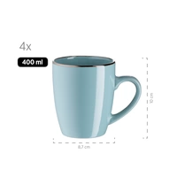 Mäser 931625 Kombiservice Metallic RIM für 4 Personen, Steinzeug, hellblau (1 Set, 16-teilig) Mäser 931625 Kombiservice Metallic RIM für 4 Personen, Steinzeug, hellblau (1 Set, 16-teilig)