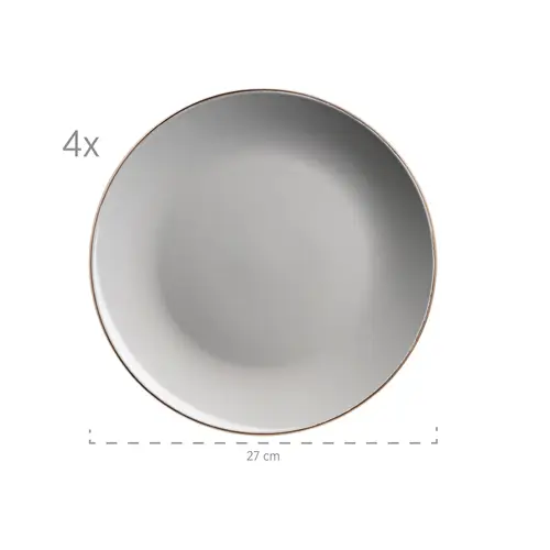 Mäser 931627 Kombiservice Metallic RIM für 4 Personen, Steinzeug, grau (1 Set, 16-teilig) Mäser 931627 Kombiservice Metallic RIM für 4 Personen, Steinzeug, grau (1 Set, 16-teilig)