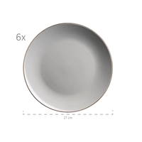Mäser 931628 Kombiservice Metallic RIM für 6 Personen, Steinzeug, grau (1 Set, 24-teilig) Mäser 931628 Kombiservice Metallic RIM für 6 Personen, Steinzeug, grau (1 Set, 24-teilig)