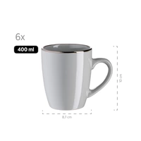 Mäser 931628 Kombiservice Metallic RIM für 6 Personen, Steinzeug, grau (1 Set, 24-teilig) Mäser 931628 Kombiservice Metallic RIM für 6 Personen, Steinzeug, grau (1 Set, 24-teilig)