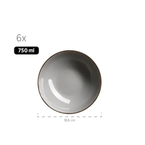 Mäser 931628 Kombiservice Metallic RIM für 6 Personen, Steinzeug, grau (1 Set, 24-teilig) Mäser 931628 Kombiservice Metallic RIM für 6 Personen, Steinzeug, grau (1 Set, 24-teilig)