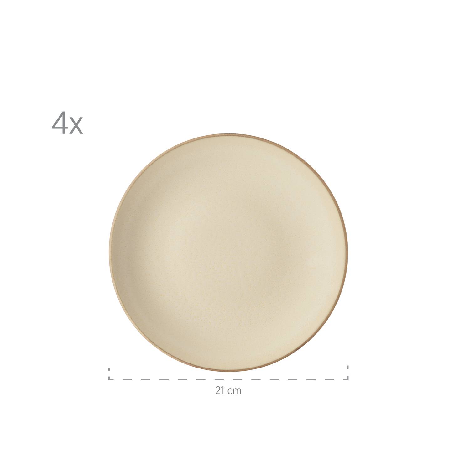 Mäser 931736 Kombiservice Ossia für 4 Personen, Steinzeug, grau (1 Set, 16-teilig)