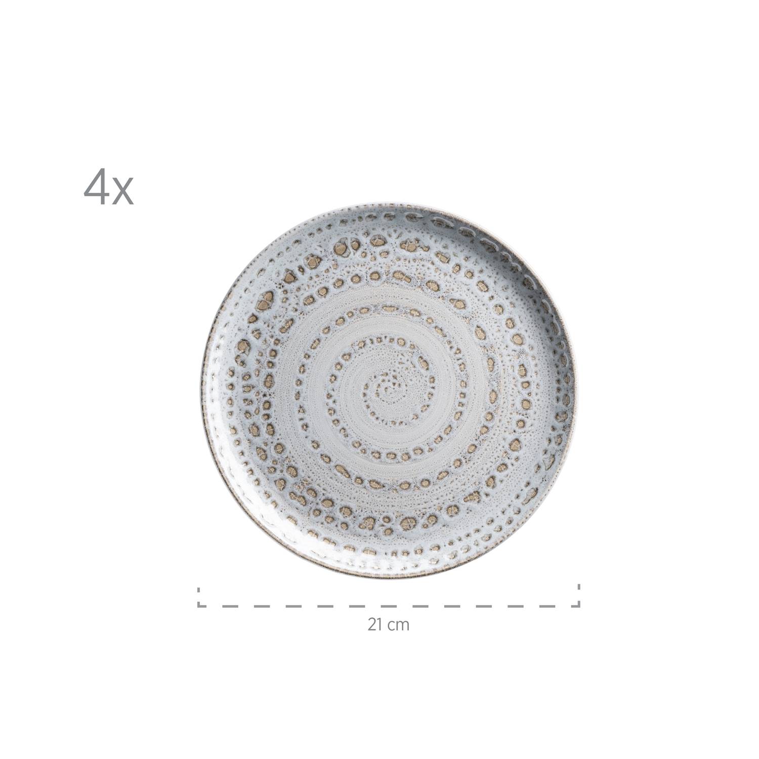 Mäser 931745 Kombiservice Spicy Market für 4 Personen, Steingut, blau (1 Set, 16-teilig)