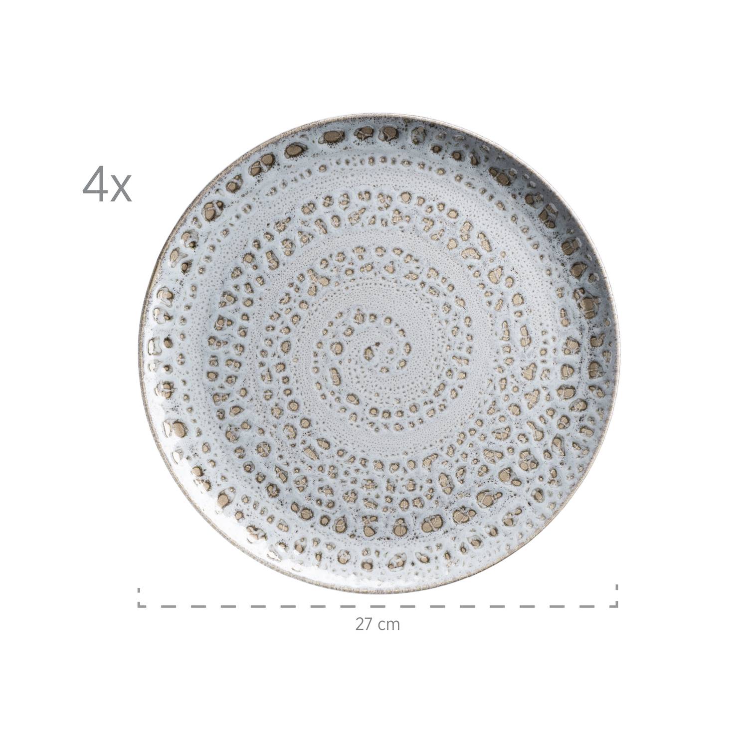 Mäser 931745 Kombiservice Spicy Market für 4 Personen, Steingut, blau (1 Set, 16-teilig)