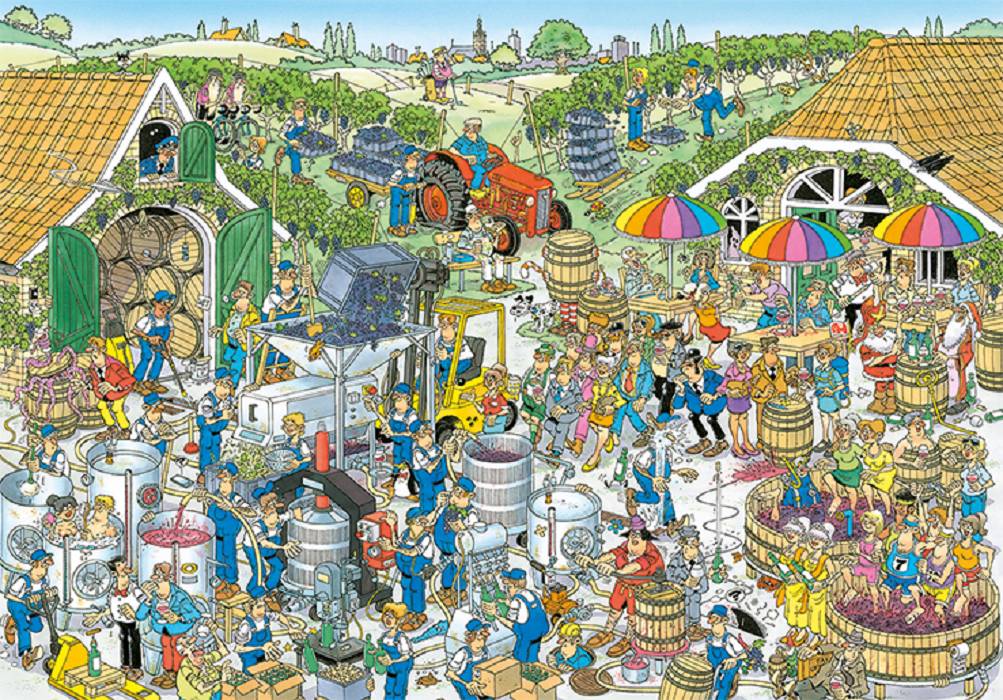 Jan van Haasteren, Auf dem Weingut, 3000 Teile Puzzle