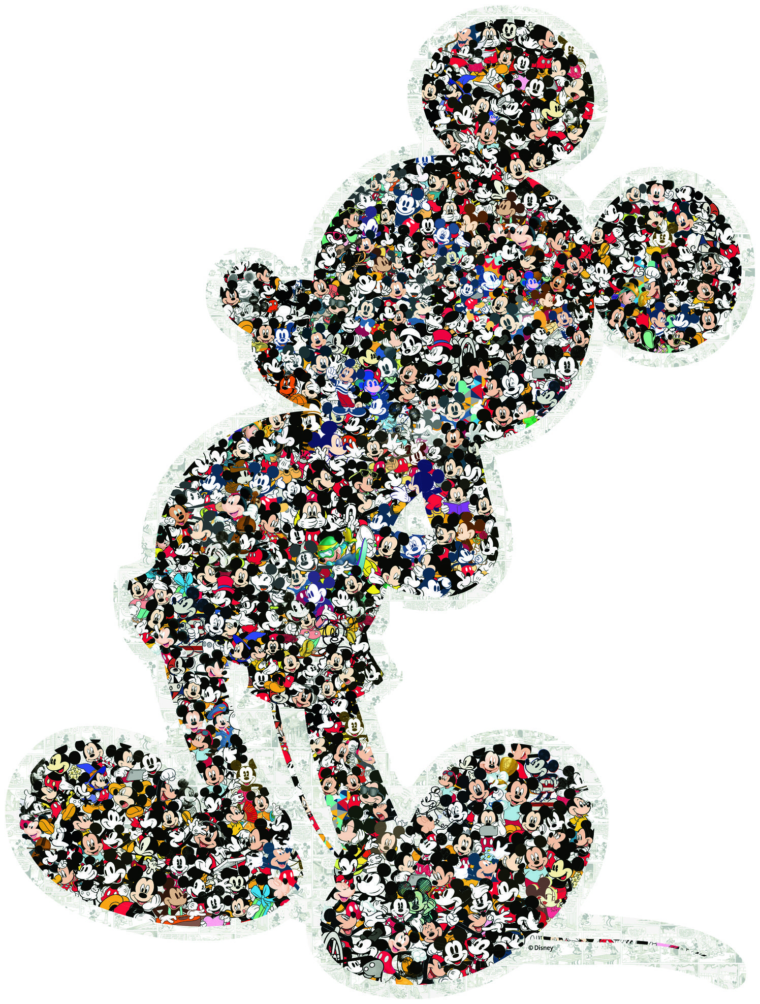 Shaped Mickey 945 Teile Silhouette Puzzle