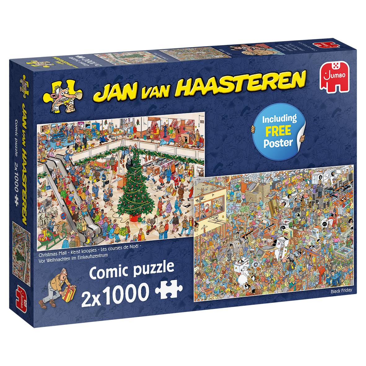 Jan van Haasteren Einkaufen vor den Feiertagen 2x1000 Teile Puzzle