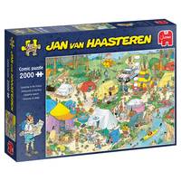 JUMBO SPIELE - Jan van Haasteren - Camping im Wald - 2000 Teile, 2000 Stück(e), Comics, 12 Jahr(e)