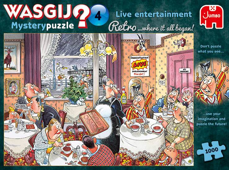Jumbo 19177 Wasgij Mystery Retro 4 Live-Unterhaltung 1000 Teile Puzzle