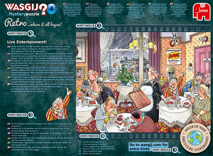 Jumbo 19177 Wasgij Mystery Retro 4 Live-Unterhaltung 1000 Teile Puzzle
