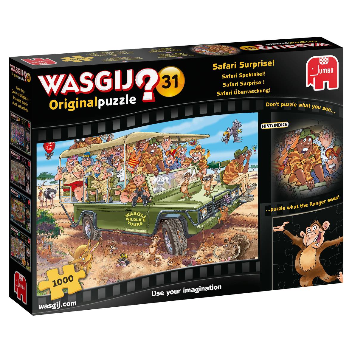 Jumbo 19164 Wasgij Original 31 Safari Überraschung! 1000 Teile Puzzle