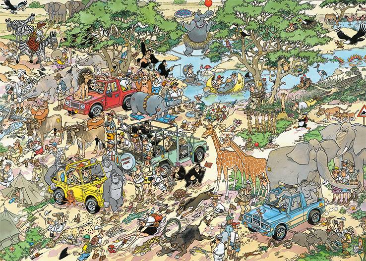 Jan van Haasteren Der Sturm & Die Safari 2x1000 Teile Puzzle