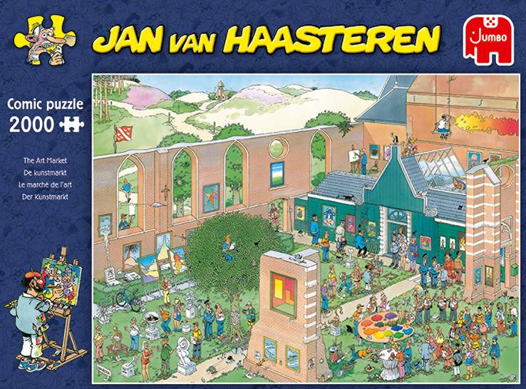 JUMBO 20023 Jan van Haasteren Der Kunstmarkt 2000 Teile Puzzle