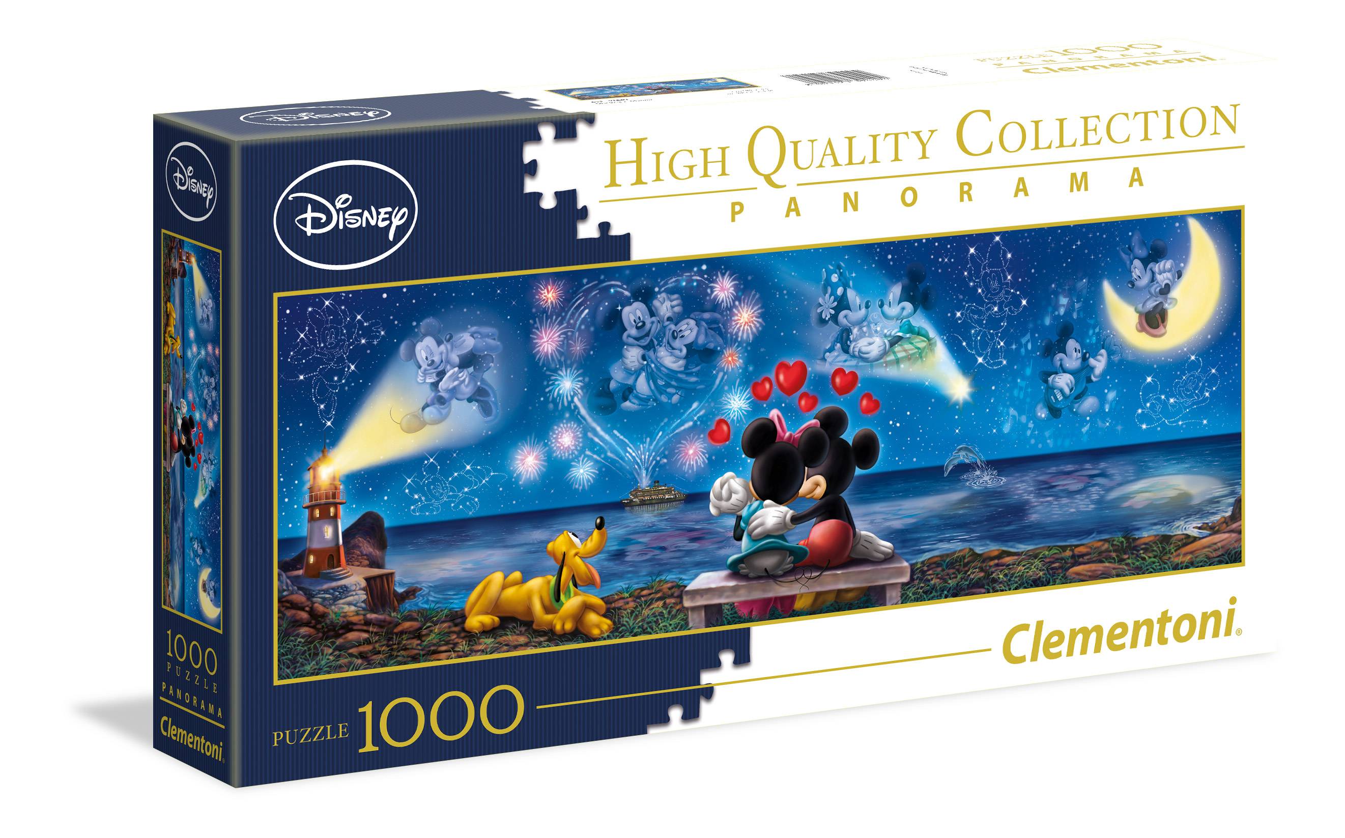 Clementoni 39449 Mickey und Minnie 1000 Teile Panorama Puzzle