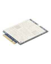 Flaches quadratisches Computermodul oder Leiterplatte mit Metallgehäuse und Kantenverbinder auf weißem Hintergrund.