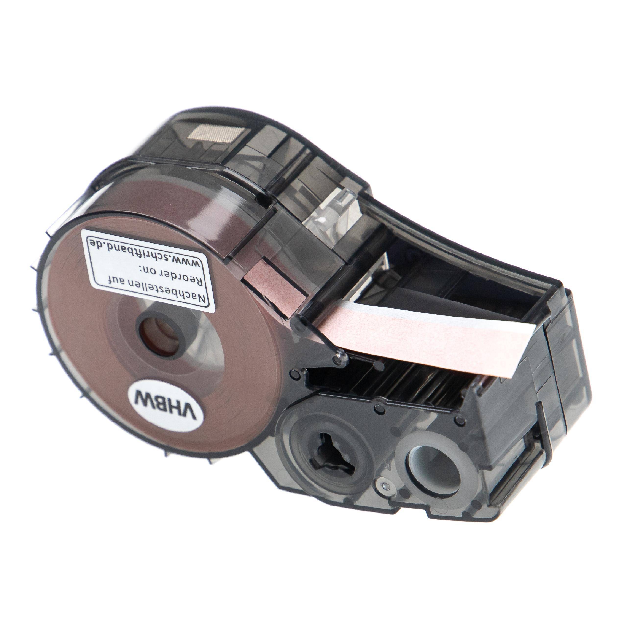 vhbw Schriftband-Kassette Ersatz für Brady M21-375-595-OR für Etiketten-Drucker 6,4m x 9,35mm Schwarz auf Orange, Vinyl