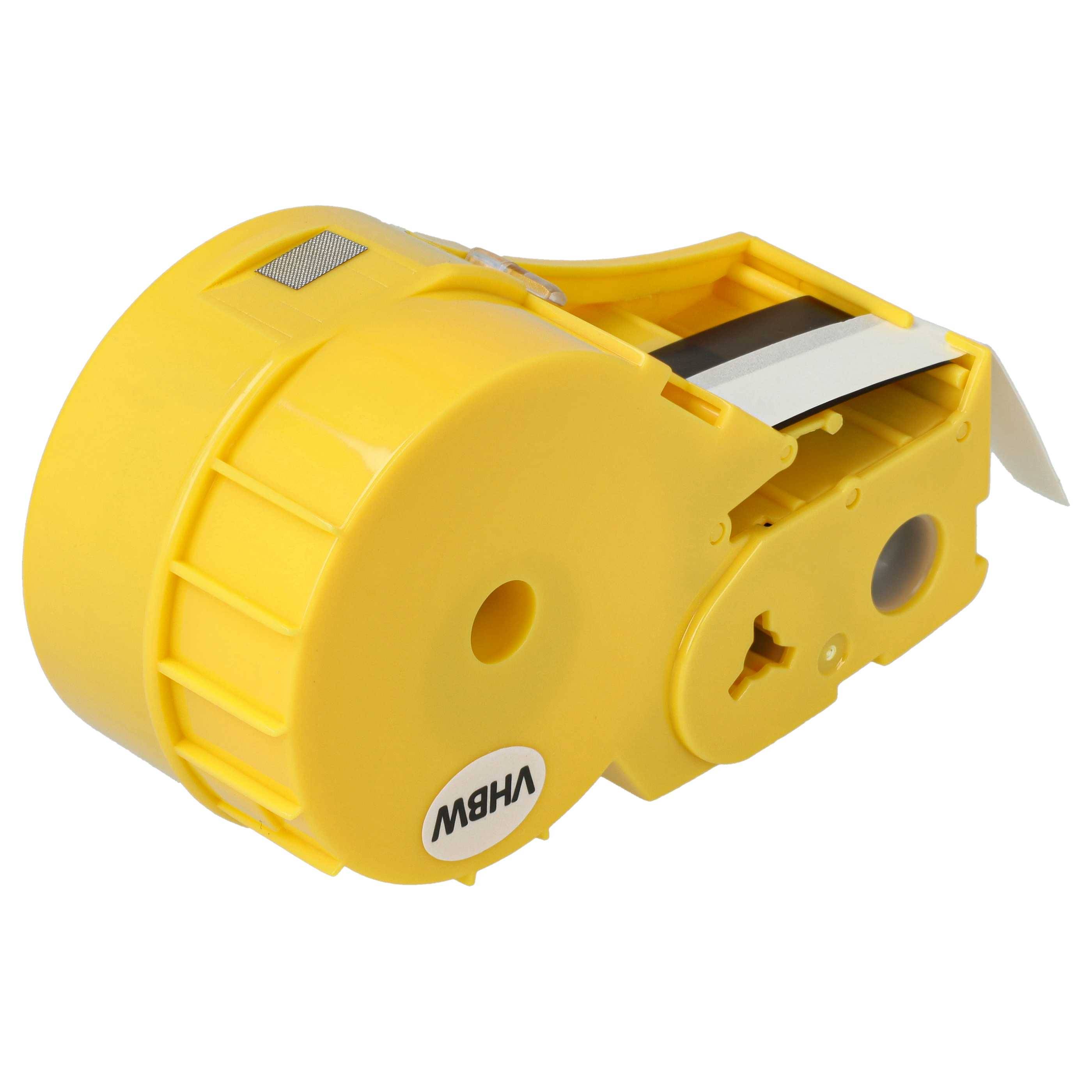 vhbw 5x Schriftband-Kassette kompatibel mit Brady M210, M210-LAB, M211 Etiketten-Drucker 9,35mm Schwarz auf Weiß, Vinyl