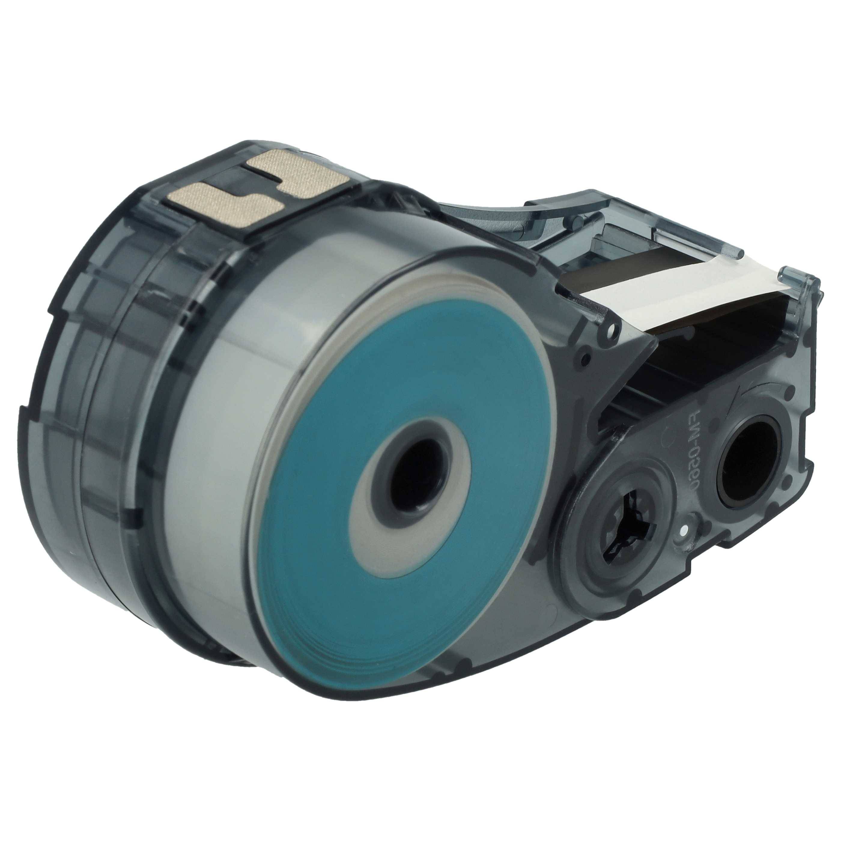 vhbw 1x Schriftband-Kassette Ersatz für Brady M21-250-595-WT für Etiketten-Drucker 6,35mm Schwarz auf Weiß, Vinyl