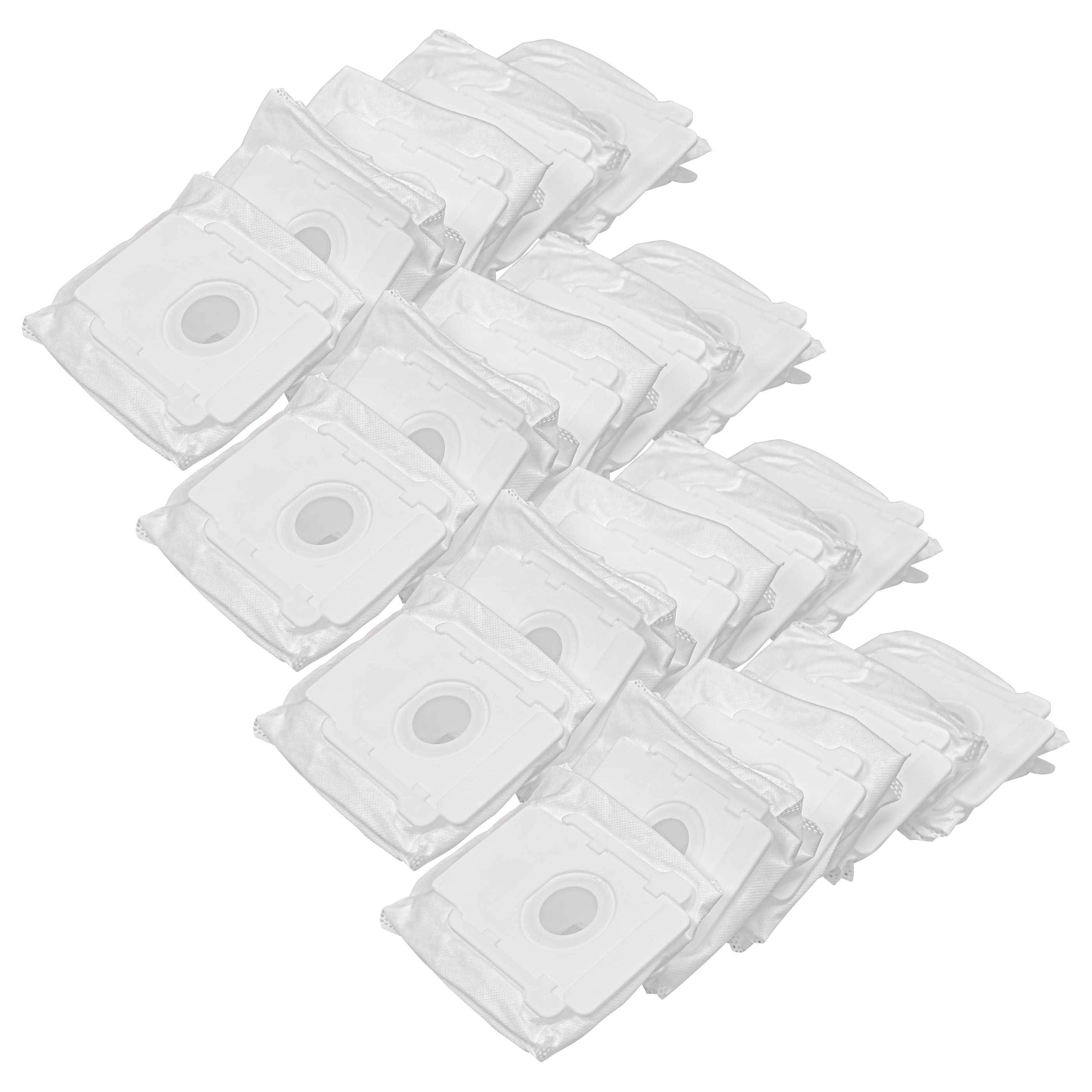 vhbw 20x Staubbeutel kompatibel mit iRobot Roomba i7 Plus, i7, i7+, e6, e5 Saugroboter - Mikrovlies, 15,2cm x 12,6cm Weiß