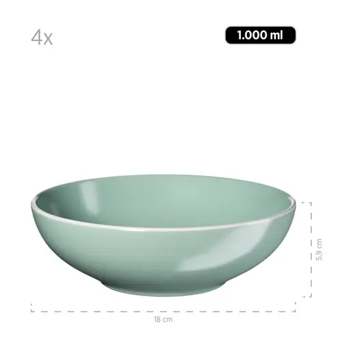 Mäser 931845 Kombiservice Elissa für 6 Personen, Steinzeug, grün (1 Set, 24-teilig) Mäser 931845 Kombiservice Elissa für 6 Personen, Steinzeug, grün (1 Set, 24-teilig)