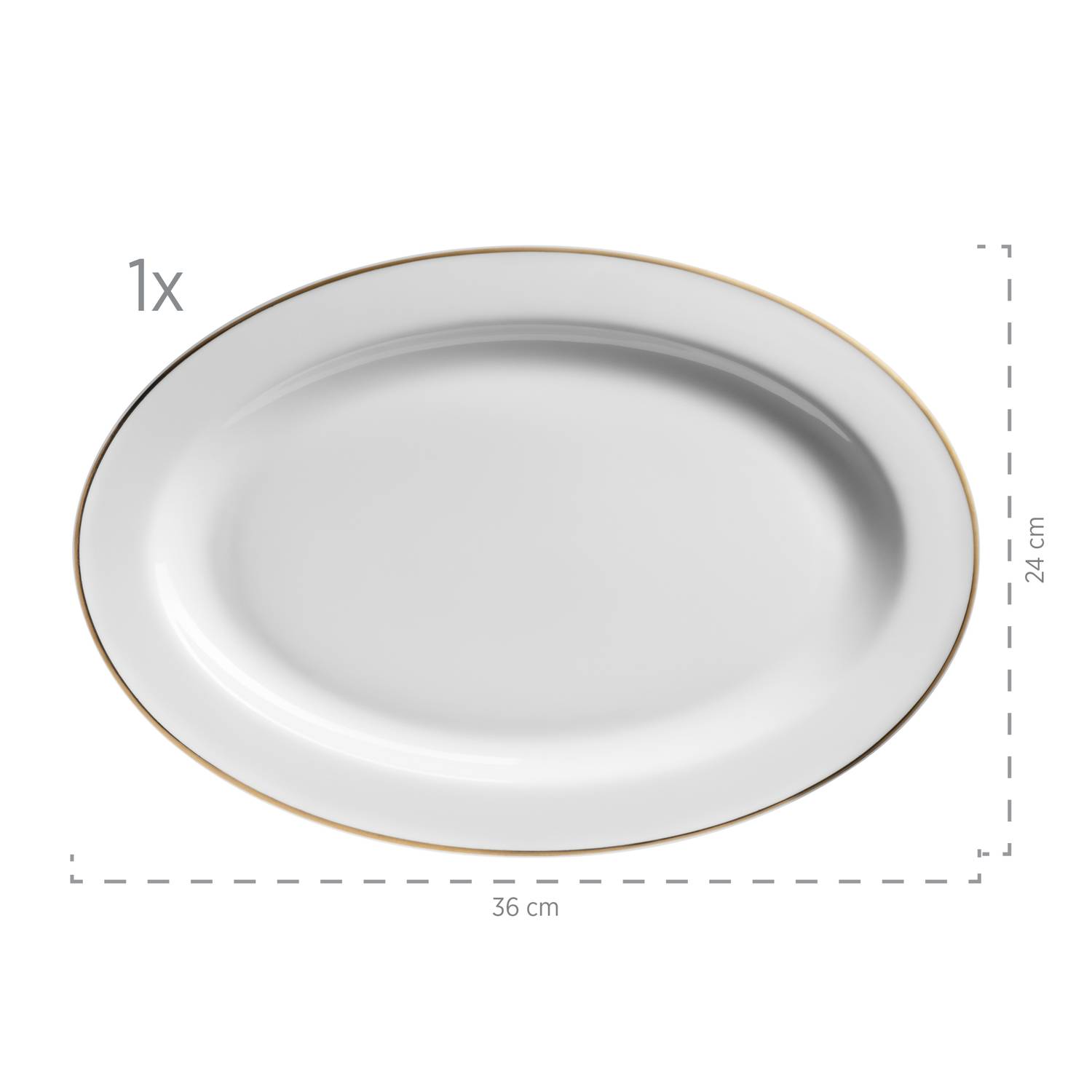 Mäser 931735 Kombiservice Professional Dining für 6 Personen, Porzellan, weiß (1 Set, 24-teilig)