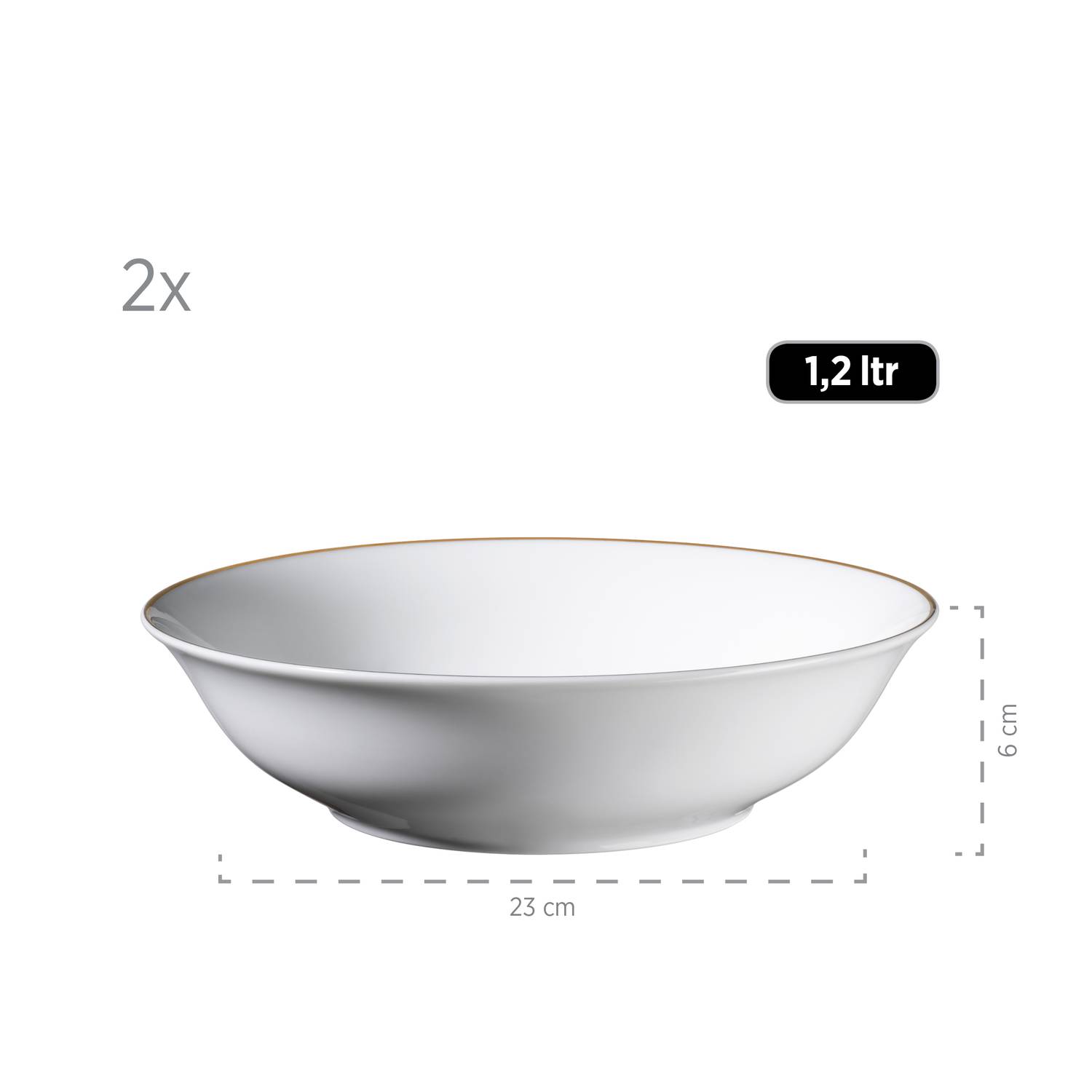 Mäser 931735 Kombiservice Professional Dining für 6 Personen, Porzellan, weiß (1 Set, 24-teilig)