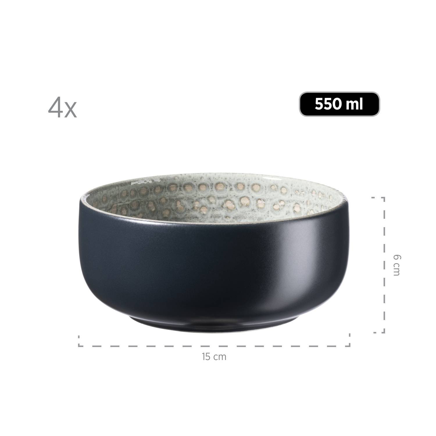 Mäser 931744 Kombiservice Spicy Market für 4 Personen, Steingut, grün (1 Set, 16-teilig)