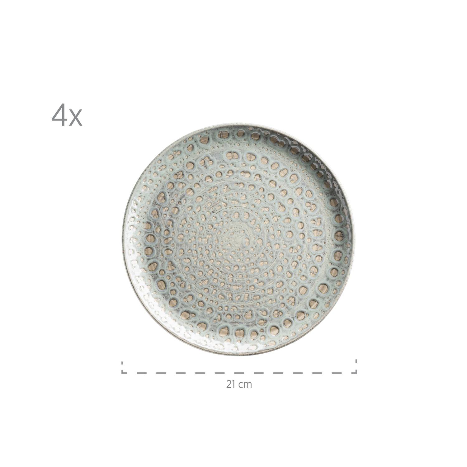 Mäser 931744 Kombiservice Spicy Market für 4 Personen, Steingut, grün (1 Set, 16-teilig)