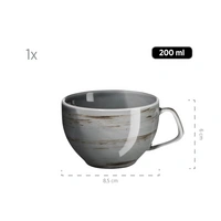 Mäser 931609 Kaffeetassen-Set Derby für 4 Personen, Porzellan, weiß/hellblau/beige (1 Set, 8-teilig) Mäser 931609 Kaffeetassen-Set Derby für 4 Personen, Porzellan, weiß/hellblau/beige (1 Set, 8-teilig)