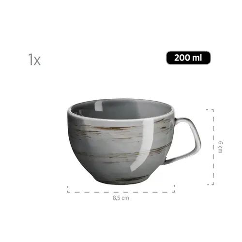 Mäser 931609 Kaffeetassen-Set Derby für 4 Personen, Porzellan, weiß/hellblau/beige (1 Set, 8-teilig) Mäser 931609 Kaffeetassen-Set Derby für 4 Personen, Porzellan, weiß/hellblau/beige (1 Set, 8-teilig)